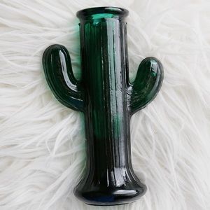 Accents - vintage saguaro emerald green cactus glass vase Accents - vintage saguaro emerald green cactus glass vase